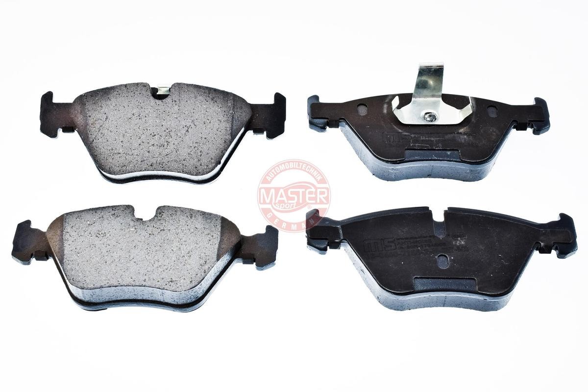 MASTER-SPORT 13046071552N-SET-MS Brake pad set Front Axle, prepared for wear indicator, excl. wear warning contact, with anti-squeak plate