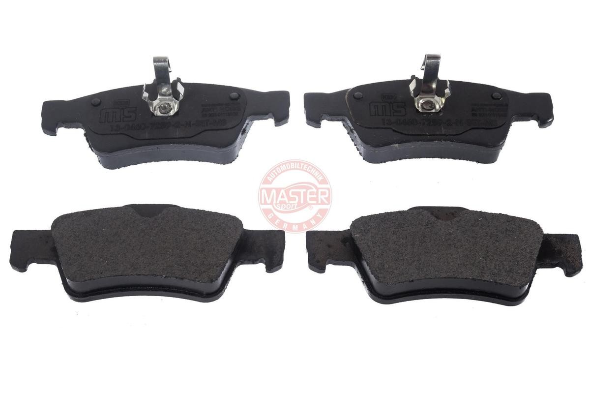 MASTER-SPORT 13046072592N-SET-MS Brake pad set Rear Axle, prepared for wear indicator, excl. wear warning contact, with anti-squeak plate