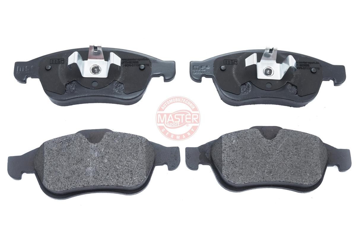 13046072662N-SET-MS MASTER-SPORT Brake pad set DACIA Front Axle, excl. wear warning contact, not prepared for wear indicator, with anti-squeak plate
