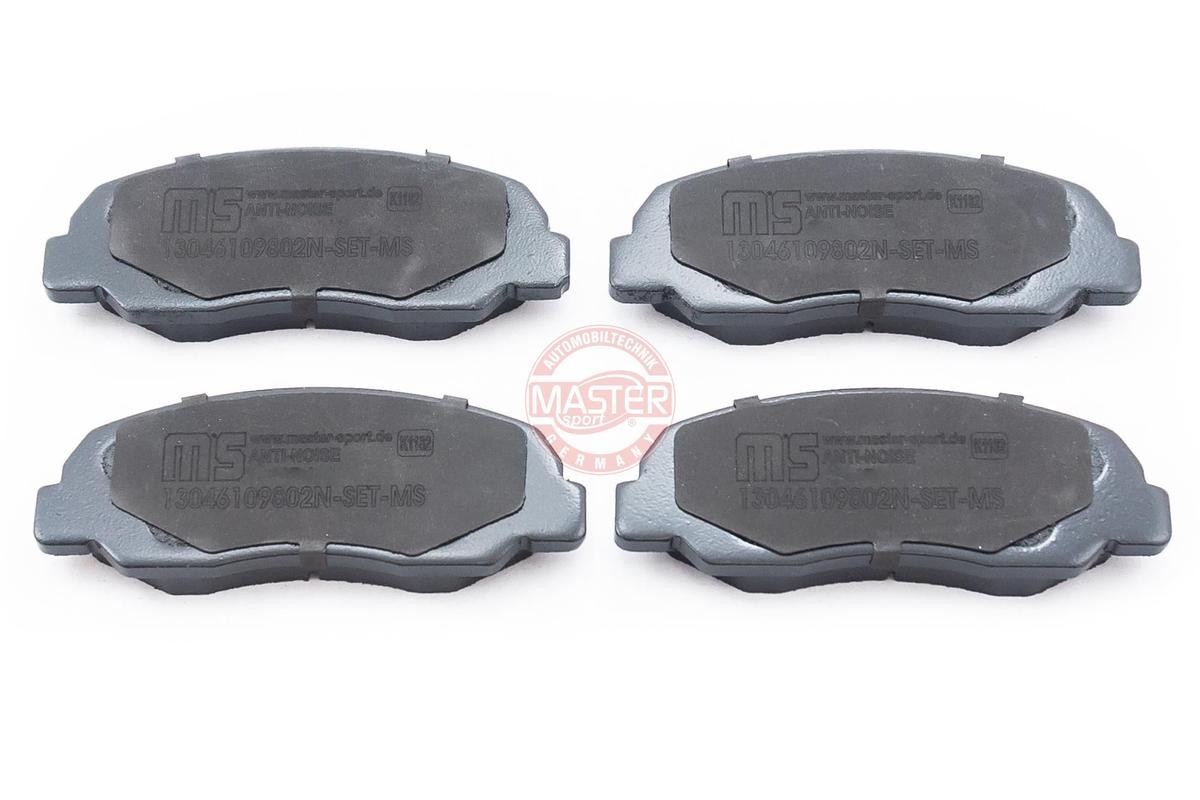 MASTER-SPORT 13046109802N-SET-MS Brake pad set Front Axle, excl. wear warning contact, not prepared for wear indicator, with anti-squeak plate