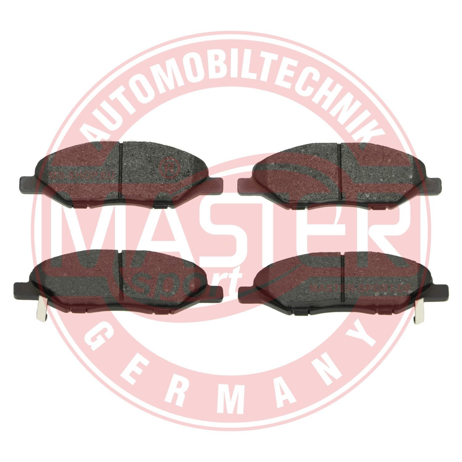 MASTER-SPORT 13046135772N-SET-MS Brake pad set Front Axle, with acoustic wear warning, with anti-squeak plate