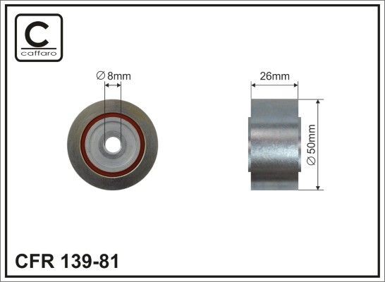 CAFFARO 139-81 Deflection / Guide Pulley, v-ribbed belt 96 447 885
