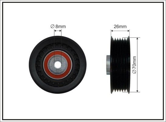 CAFFARO Ø: 70mm Deflection / Guide Pulley, v-ribbed belt 140-22 buy