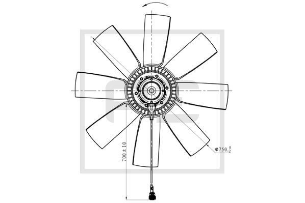 PETERS ENNEPETAL 140.192-00A Fan Wheel, engine cooling 750 mm