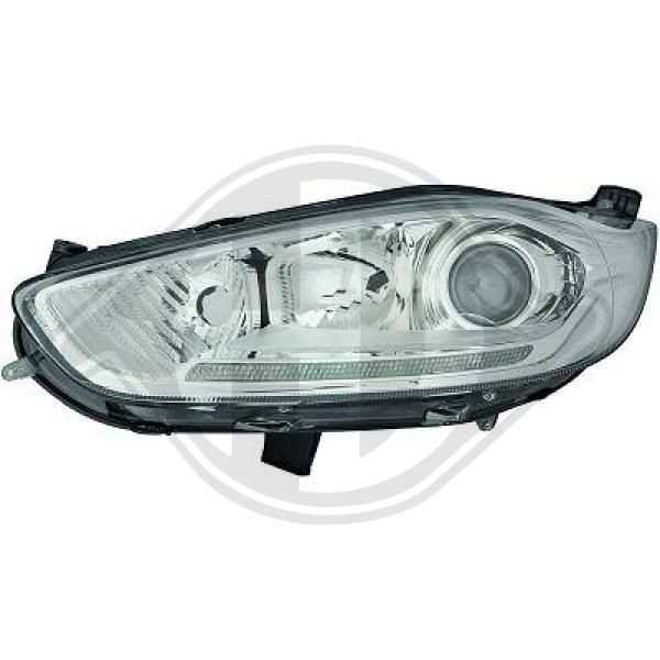 DIEDERICHS 1405186 Headlight Right, H7/H1, with daytime running light (LED), with motor for headlamp levelling