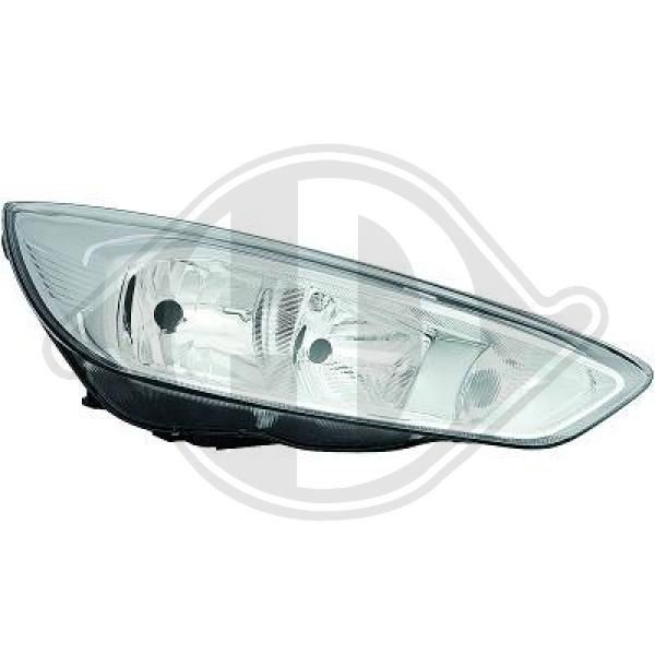 DIEDERICHS Left, H7, H15, chrome, with motor for headlamp levelling Front lights 1419981 buy