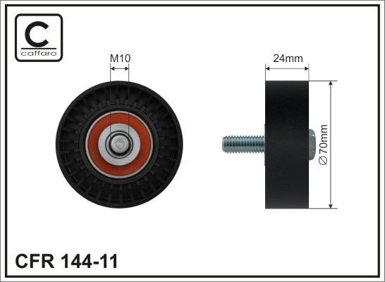 CAFFARO Ø: 70mm Deflection / Guide Pulley, v-ribbed belt 144-11 buy