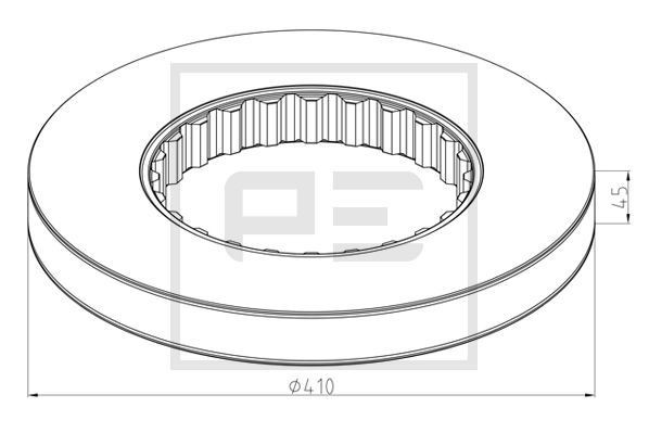 PETERS ENNEPETAL Front and Rear, 410x45mm, solid Ø: 410mm, Brake Disc Thickness: 45mm Brake rotor 146.209-10A buy