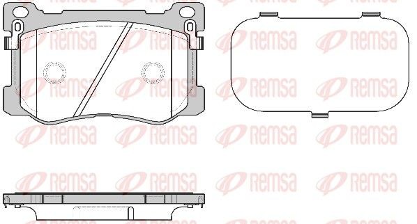 REMSA 1475.12 Brake pad set Front Axle, with adhesive film
