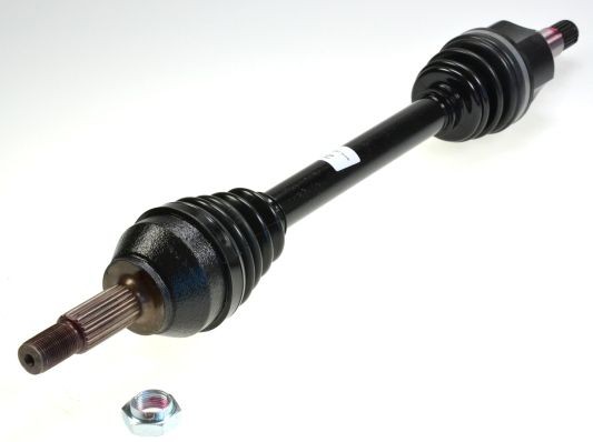 SPIDAN 23298 Drive shaft 633mm, for vehicles with ABS, for vehicles without ABS, with nut