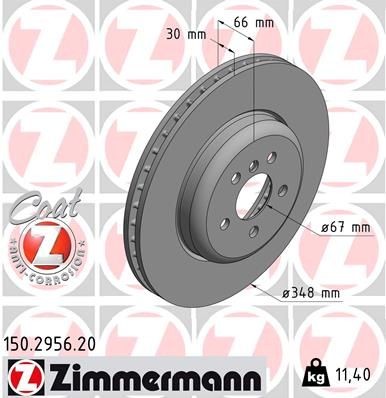 BMW 7 Series Brake disc ZIMMERMANN 150.2956.20 cheap