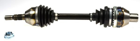 SPIDAN 24078 Drive shaft 585mm, for vehicles with ABS, for vehicles without ABS, with nut