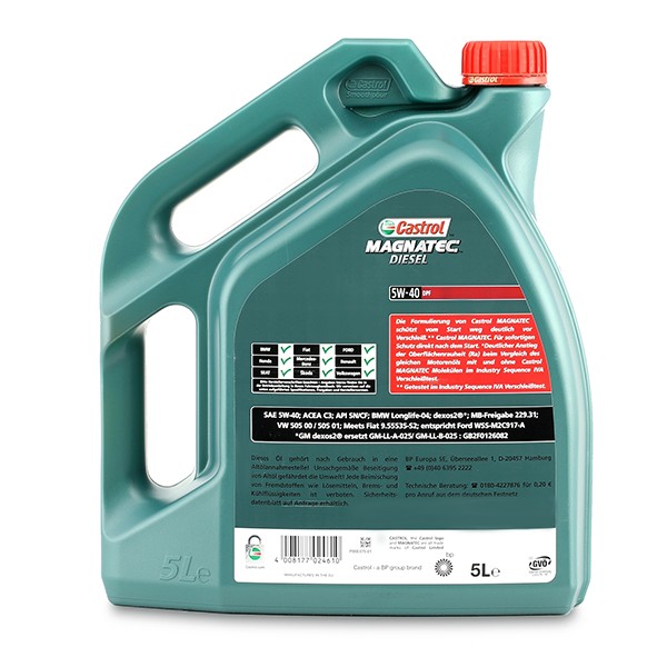 1502BA Motor oil CASTROL dexos2 review and test