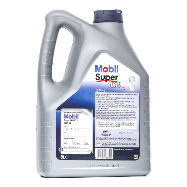 MOBIL A3/B3 Oil 15W-40, 5l, Mineral Oil