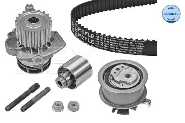 MEYLE 151 049 9000 Water pump and timing belt kit with water pump, ORIGINAL Quality, Number of Teeth: 120 L: 1143 mm, Width: 30 mm