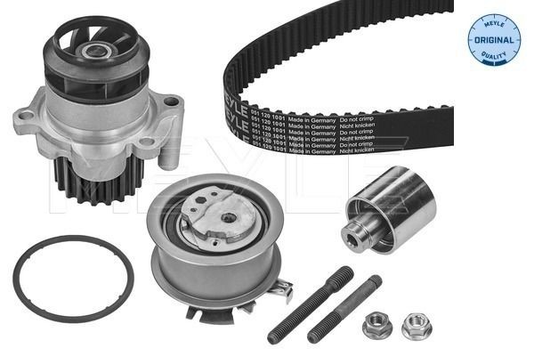 151 049 9006 MEYLE Timing belt kit with water pump AUDI with water pump, ORIGINAL Quality, Number of Teeth: 120 L: 1143 mm, Width: 30 mm