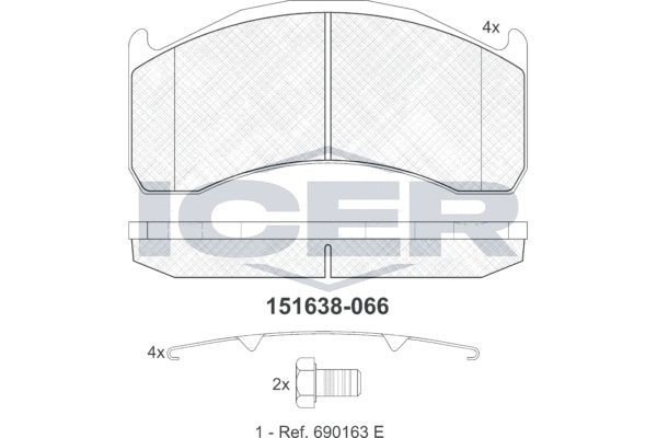 151638-066 ICER Bremsbeläge für VW online bestellen