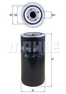 OC60 MAGNETI MARELLI 154020130190 Oil filter R 1350575