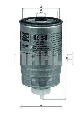 KC38 MAGNETI MARELLI 154074256480 Fuel filter 1906 62