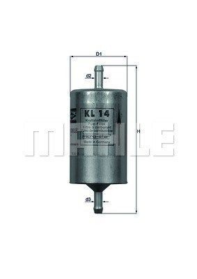KL14 MAGNETI MARELLI 154076376550 Fuel filter 6N0201511