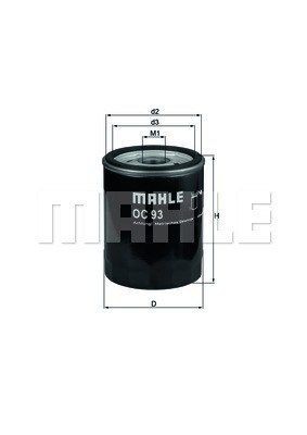 OC93 MAGNETI MARELLI 154076732390 Oil filter 5005 804