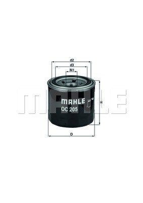 OC205 MAGNETI MARELLI 154086356900 Oil filter PN16-14-V619A