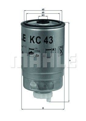 KC43 MAGNETI MARELLI 154086873450 Fuel filter 51.12503-0039
