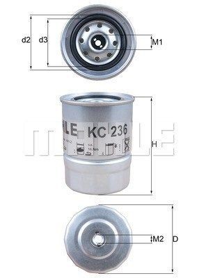 KC236 MAGNETI MARELLI 154703644490 Fuel filter 16400-17A00