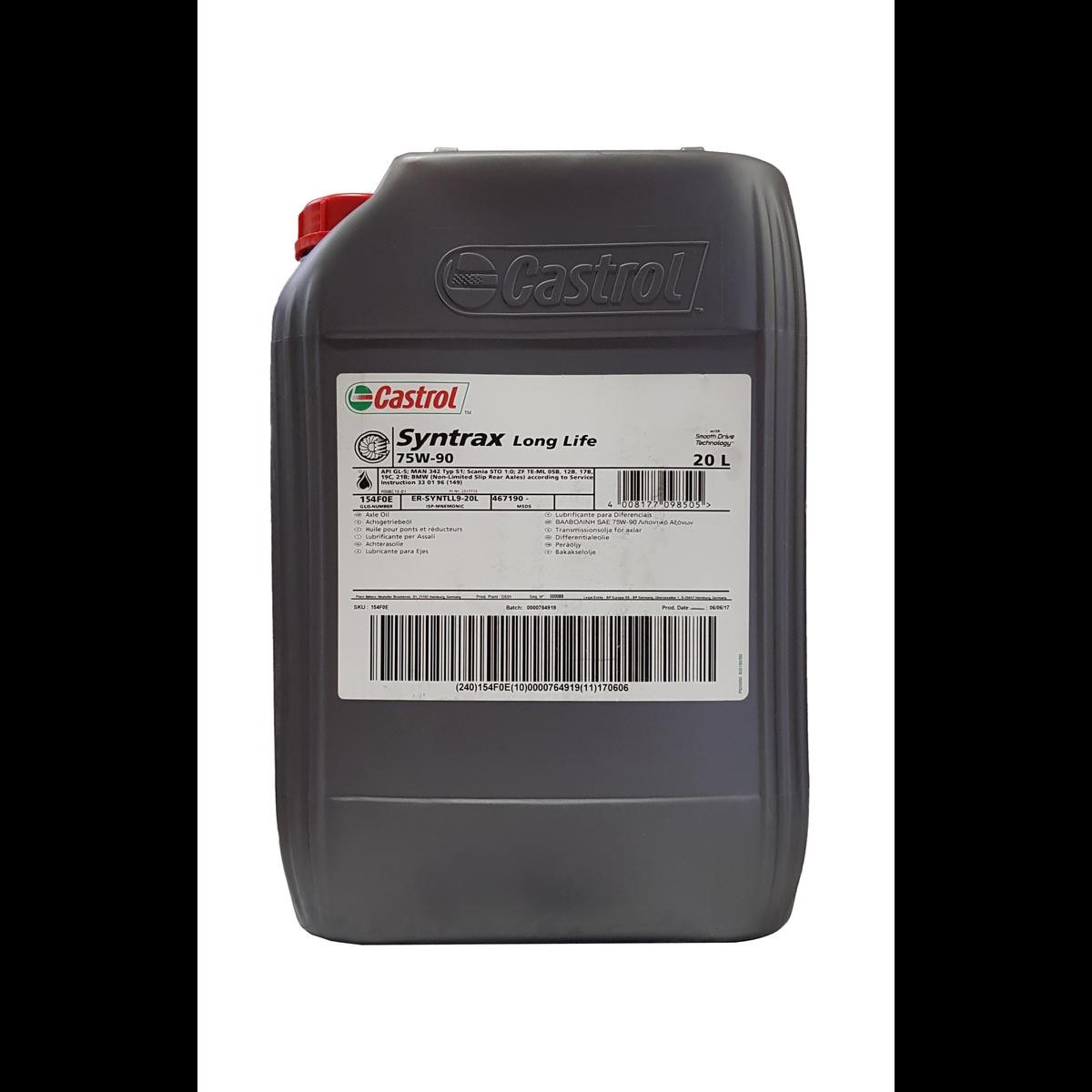 Gear oil CASTROL 20l, 75W-90, API Other GL-5 - 154F0E