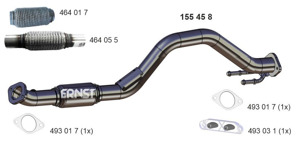 Great value for money - ERNST Exhaust Pipe 155458
