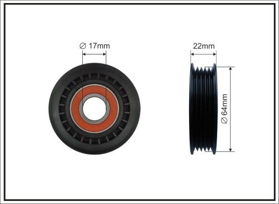 CAFFARO Ø: 64mm Deflection / Guide Pulley, v-ribbed belt 157-00 buy