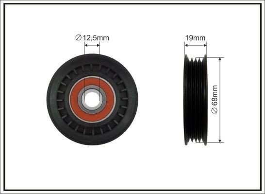 CAFFARO 159-80 Deflection / Guide Pulley, v-ribbed belt