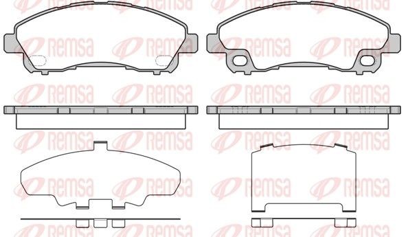 REMSA 1645.00 Brake pad set Rear Axle, with adhesive film, with accessories