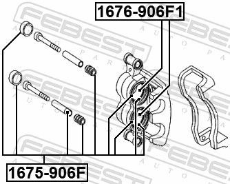 1675906F Brake caliper service kit FEBEST 1675-906F review and test