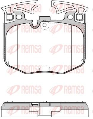 REMSA 1711.00 Brake pad set Front Axle, with adhesive film