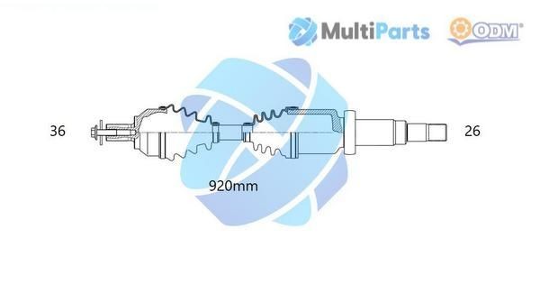 ODM-MULTIPARTS 18-012700 Joint kit, drive shaft 1 364 028