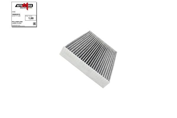 AUTOMEGA Activated Carbon Filter, 263 mm x 195 mm x 38 mm Width: 195mm, Height: 38mm, Length: 263mm Cabin filter 180002810 buy