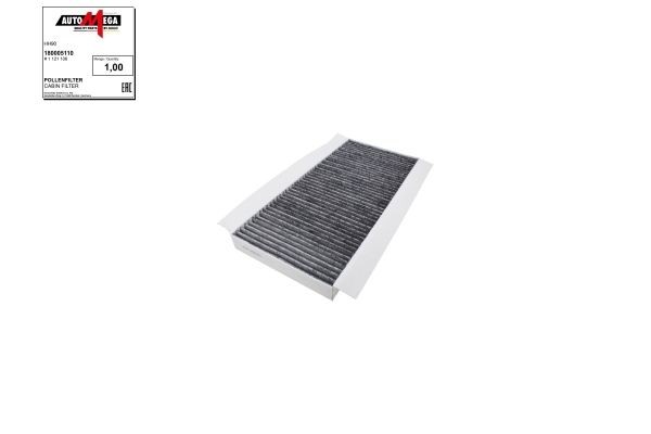 AUTOMEGA 180005110 Pollen filter Activated Carbon Filter, 348 mm x 164 mm x 30 mm