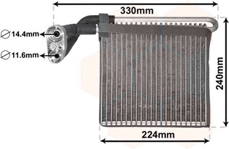 VAN WEZEL AC evaporator 1800V459 for FORD FOCUS