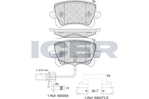 Great value for money - ICER Brake pad set 181857-203