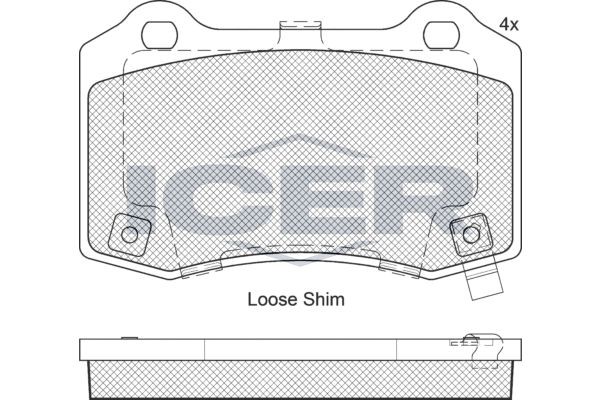 Dodge VIPER Set of brake pads 9104619 ICER 182230 online buy