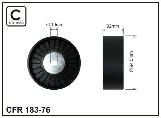 CAFFARO Ø: 95mm Deflection / Guide Pulley, v-ribbed belt 183-76 buy