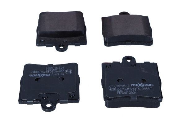 19-0415 MAXGEAR Brake pad set MERCEDES-BENZ Rear Axle, not prepared for wear indicator