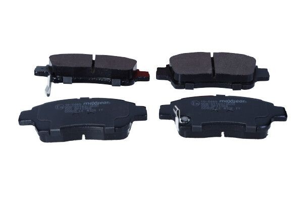 MAXGEAR 19-0489 Brake pad set Front Axle, with acoustic wear warning