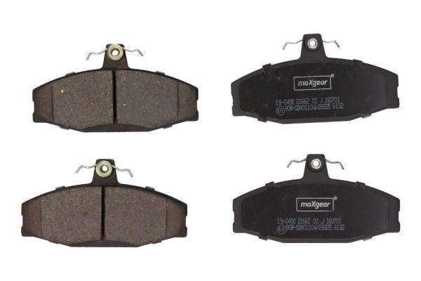 MAXGEAR 19-0490 Brake pad set Front Axle, not prepared for wear indicator