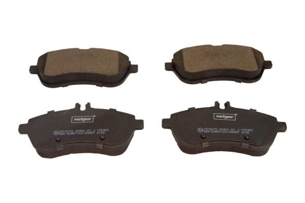 MAXGEAR Front Axle, prepared for wear indicator, with brake caliper screws Height: 71,5mm, Width: 146mm, Thickness: 20,6mm Brake pads 19-0615 buy