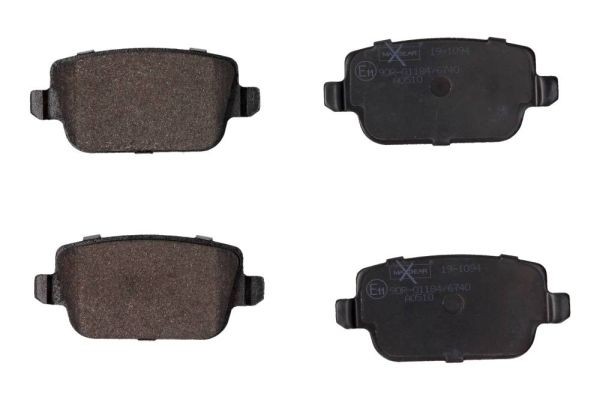 MAXGEAR Rear Axle, not prepared for wear indicator Height: 43,2mm, Width: 95mm, Thickness: 15,7mm Brake pads 19-1094 buy