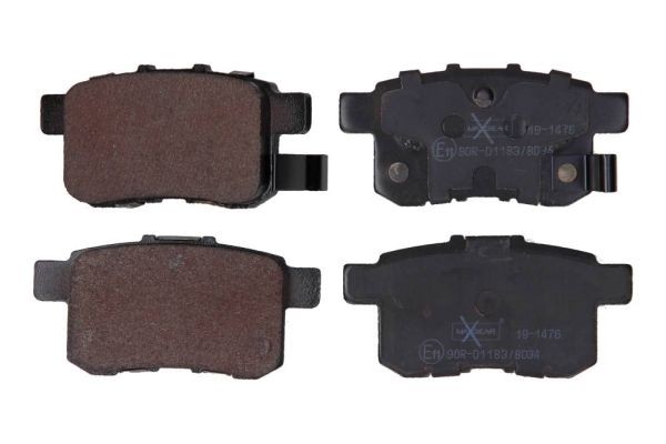MAXGEAR Rear Axle, with acoustic wear warning Height: 47mm, Width: 94mm, Thickness: 14,8mm Brake pads 19-1476 buy