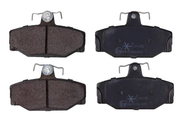 MAXGEAR Rear Axle, excl. wear warning contact, with anti-squeak plate Height: 53,6mm, Width: 90mm, Thickness: 13,6mm Brake pads 19-1752 buy
