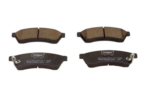 MAXGEAR 19-2908 Brake pad set with acoustic wear warning
